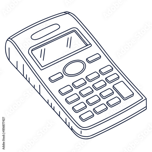 Simple line drawing of a calculator