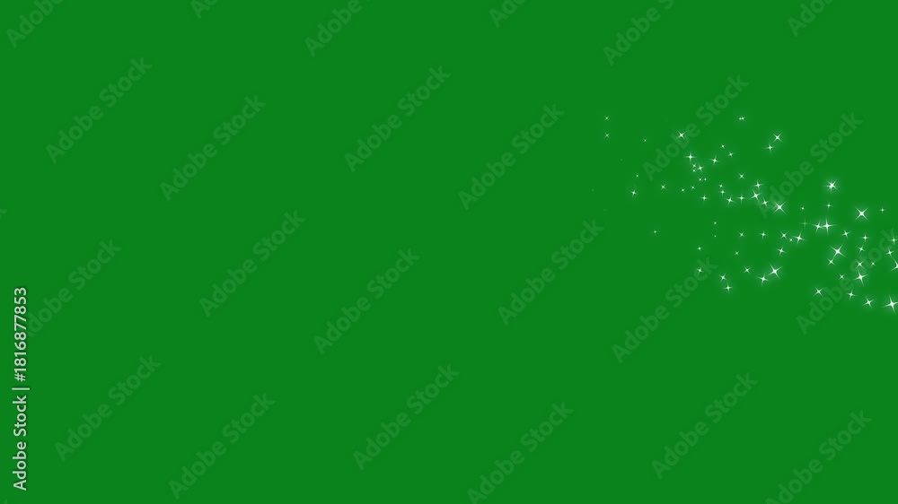 White glowing glitter particle trail with magic sparkles and twinkle ...