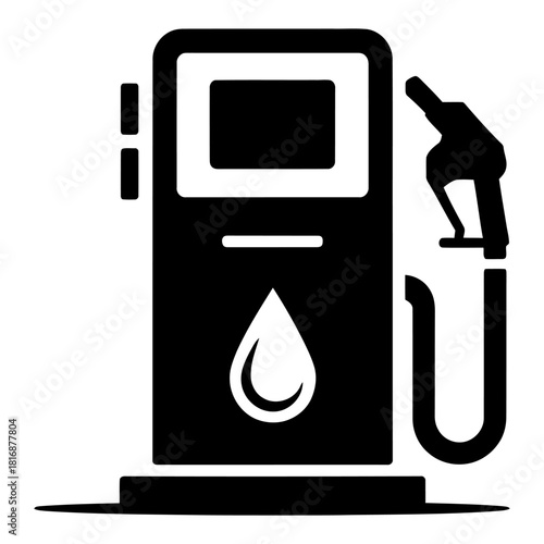 Fuel Pump icon symbol Silhouette vector on white background