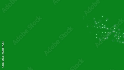 Wallpaper Mural White glowing glitter particle trail with magic sparkles and twinkle stars, fairy dust shimmer line, curved stars motion, sparkling star transition effect, elegant Christmas style on green screen. 4k Torontodigital.ca