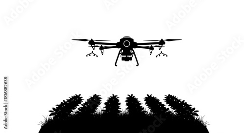 Modern drone spraying crops revolutionizing agriculture with precision technology for sustainable farming and efficient growth