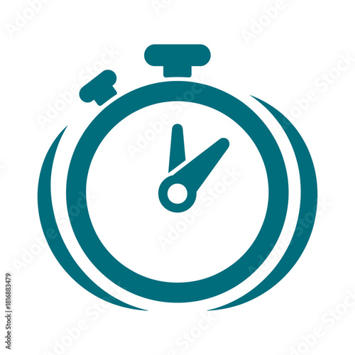 Stylized vector icon of a classic stopwatch, accurately representing time, speed, measurement, and urgent deadlines Vector