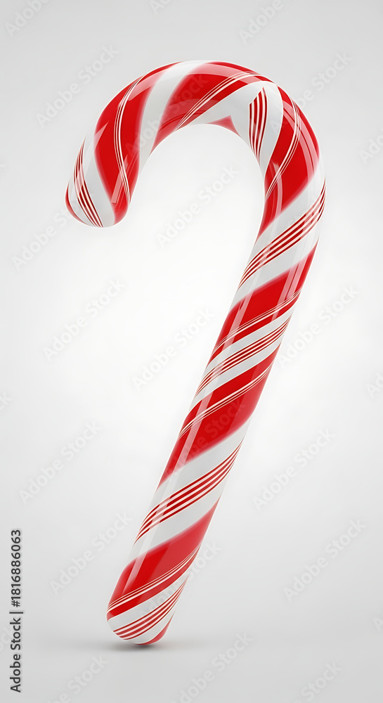Fototapeta premium Festive Candy Cane A Sweet Striped Treat for the Holidays