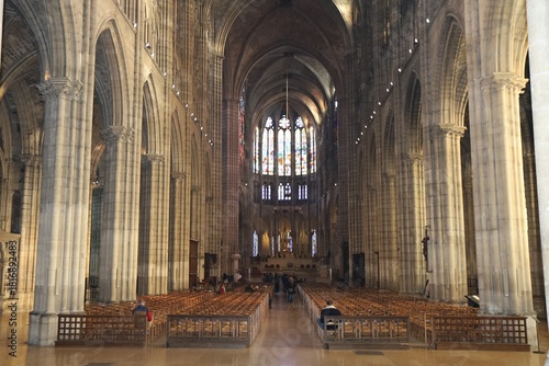 Basilique Saint Denis, basilique de style gothique, nécropole royale, ville de Saint Denis, département de Seine Saint Denis, France