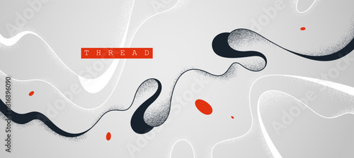 Antistress concept vector abstract background, thin curvy lines and textures minimal abstraction, flowing linear minimalist art, flowing wavy fluid backdrop.