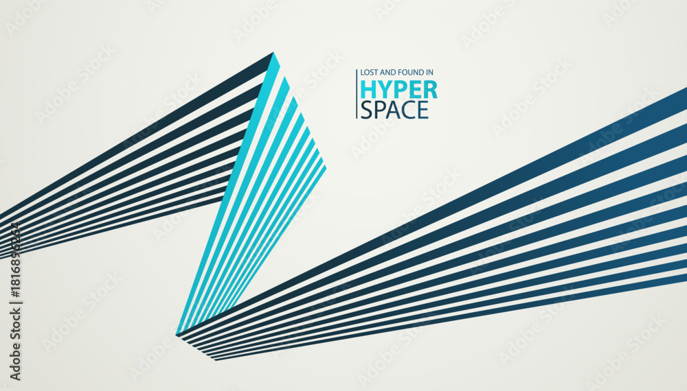 Naklejka premium Perspective 3D lines in dynamic motion vector abstract background, optical illusion of speed and force, aggressive and insane wallpaper, modern graphics.