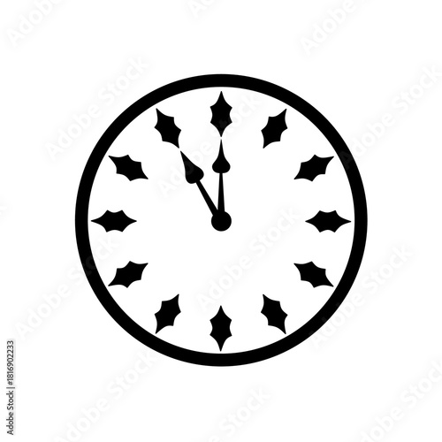 Festive Countdown Clock Midnight New Year's Eve Celebration