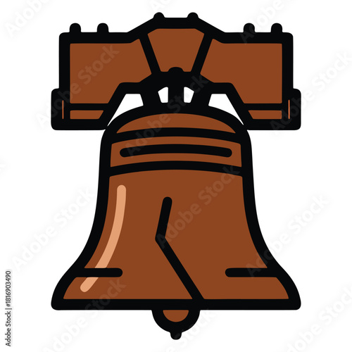 Liberty Bell Vector Illustration for Independence Day Celebration