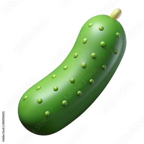 Realistic 3D cucumber illustration