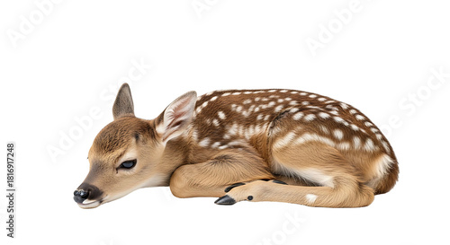 Resting Fawn A Portrait of Innocence and Serenity.