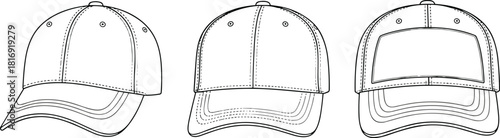 Black elephant silhouette, standing side view, trunk up, African wild animal, large tusks, isolated graphic element, cad drawing flat vector illustration, nature design icon