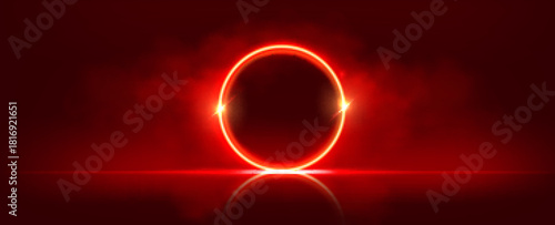 glowing red number zero