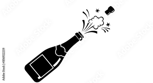 Champagne bottle popping cork
