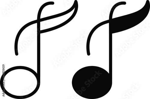 Musical Sound Audio Melody Song Tone Note Icon Vector Silhouette and Pictogram..eps
