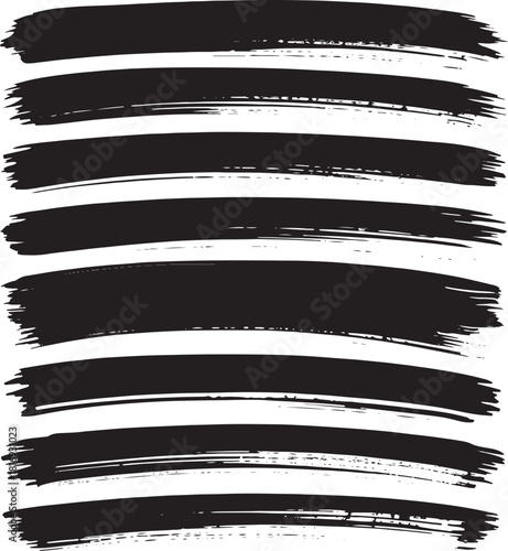 Wallpaper Mural Black Ink Brush Strokes on White Background abstract 6 Torontodigital.ca