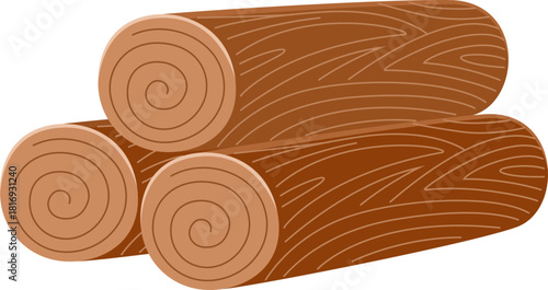 Illustration of Stacked Logs