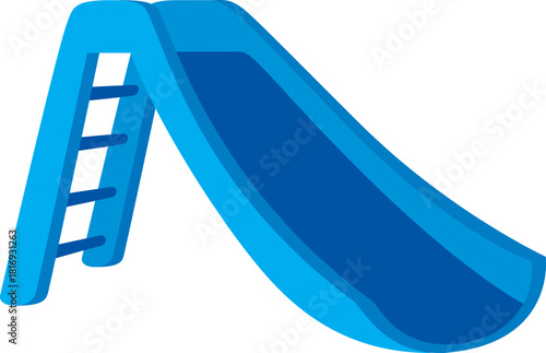 Illustration of a Blue Children's Slide