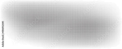 Grunge halftone gradient background. Faded grit noise texture. White and black sand wallpaper. Retro pixelated backdrop. Anime or manga style comic overlay. Vector graphic design textured template