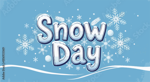 A cheerful blue and white graphic celebrating a winter holiday season