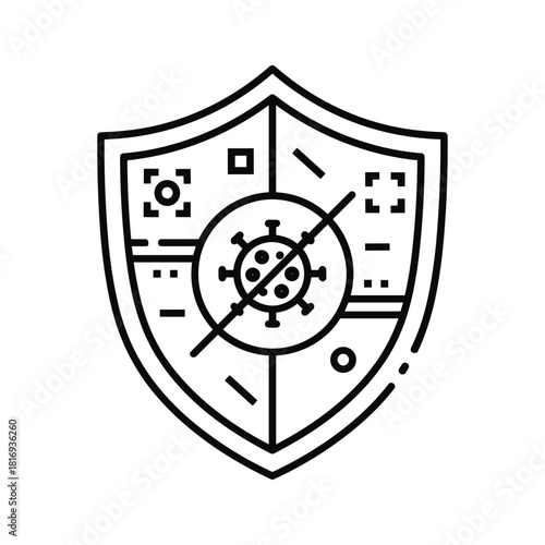 Person in backbend yoga or acrobatic pose line icon