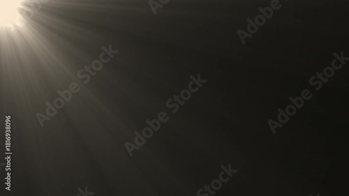 Abstract glowing light rays looping motion background. warm blurry sparkling beams and soft sun rays. Lens flare light effect overlay. Bright spotlight motion graphic. 4K seamless looping animation
