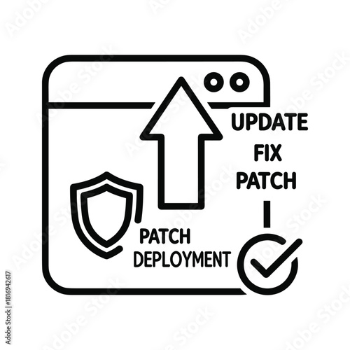 Software system update, security fix, and patch deployment process vector