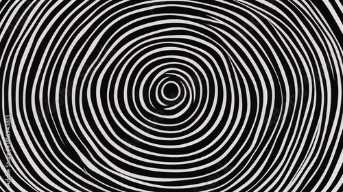 Animated concentric circles made of thin hand-drawn lines pulsating in and out. Hypnotic movement, slightly imperfect edge effects for character,