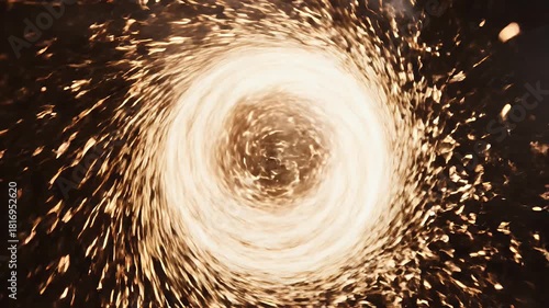 Wallpaper Mural A circular formation of swirling white smoke against a black background creating a mesmerizing visual effect Torontodigital.ca