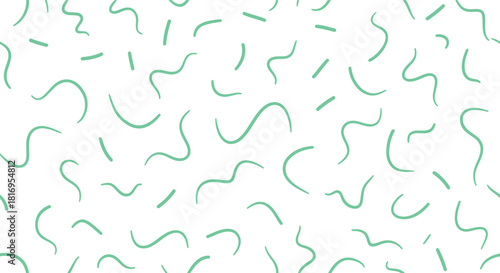 Abstract aesthetic pattern of light green lines on a white background