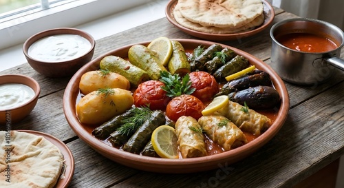 Egyptian mahashi, dolma, vegetable stuffed rice
