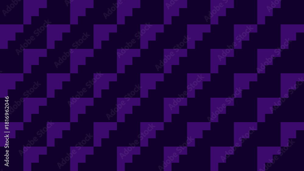 Obraz premium Abstract Seamless Pattern of Purple Stepped Shapes