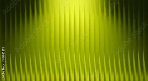 Abstract, wavy, and gradient-toned background that is lime green color with lights and shadows creating depth