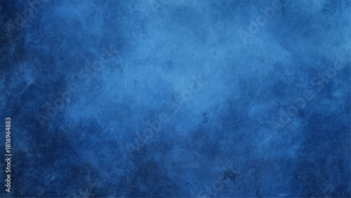 Abstract Dramatic Deep Blue Cloudscape Texture Watercolor Background with Bright Central Glow for Fantasy, Sci-Fi, Aquatic & Digital Design