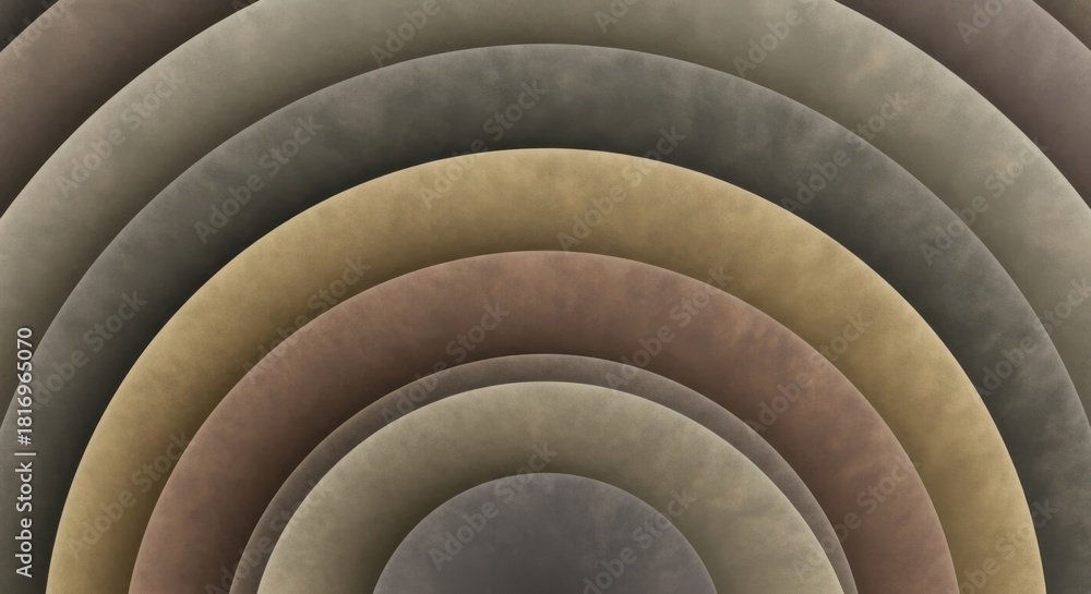 Fototapeta premium Muted earthy geometric layered texture curve pattern design art