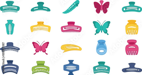 Vibrant Collection Colorful Hair Clips and Accessories for Stylish Hairdos