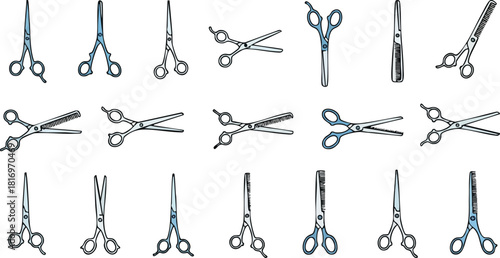 Scissors Collection Precision Cutting Tools for Various Uses