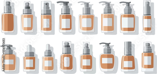 Cosmetic Bottles Mockups for Beauty Product Packaging