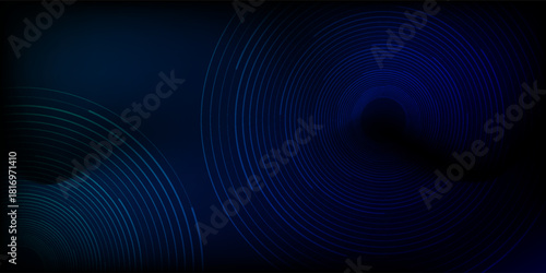 Abstract Circular Pattern Vector Background. Round Colorful Arcs Spiral Backdrop. Moving Circles. 3D Tunnel Depth Effect. Vector Illustration. Radial Speed Lines.