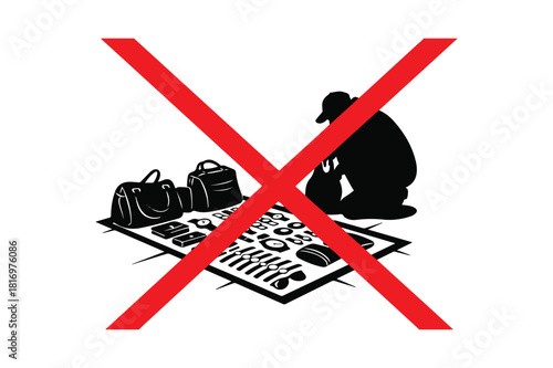 Prohibiting illegal street vendor sales and unauthorized goods