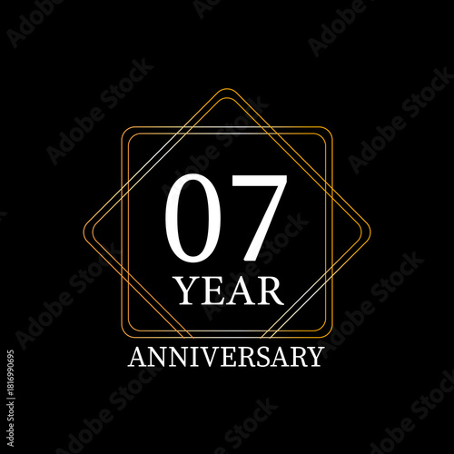 07 year anniversary banner design