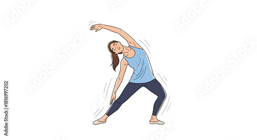 Find your inner peace with this woman practicing yoga for wellness and flexibility, bringing balance to mind, body, and soul for a healthy lifestyle