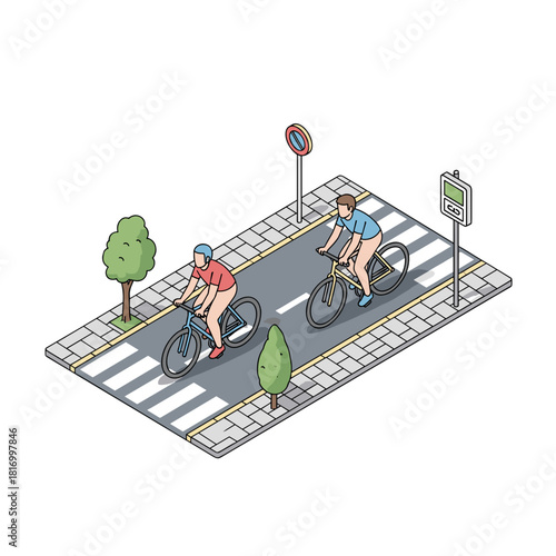 Two cyclists riding on a city street without trousers, concept of No Trousers Ride  