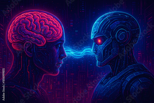 Humans and robots transfer data