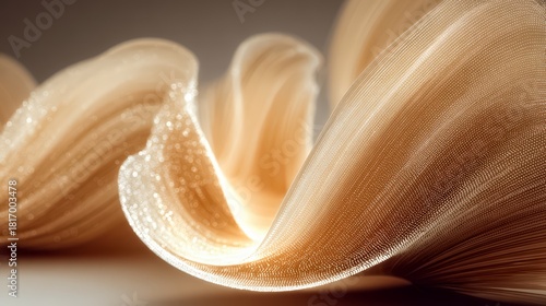 Fototapeta Naklejka Na Ścianę i Meble -  Piece of art with a lot of texture and a lot of gold. It looks like a wave or a spiral