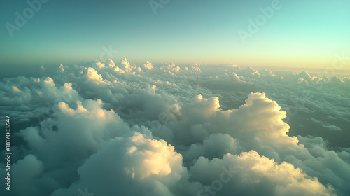 Point of view flying through bright white clouds toward a distant ground below, creating a cinematic aerial descent with depth, motion, and a sense of speed and freedom in open sky.
