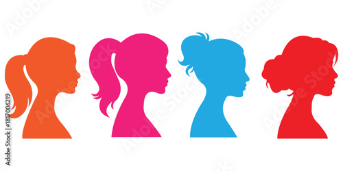 People Silhouette Vector Icon Set 