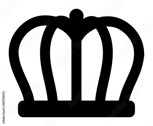 Elegant regal crown icon: royal power and leadership symbol vector art