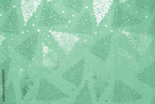Green christmas tree pattern background