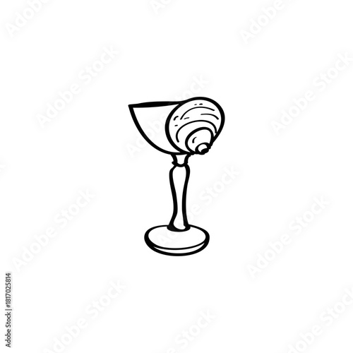 Tropical cocktail hand drawn vector illustration