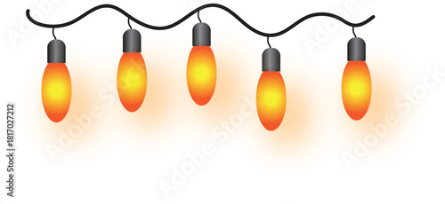 Orange Oval String Lights on a Wire orange lights oval lights